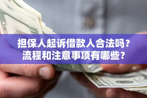 济南担保人起诉借款人合法吗？流程和注意事项有哪些？