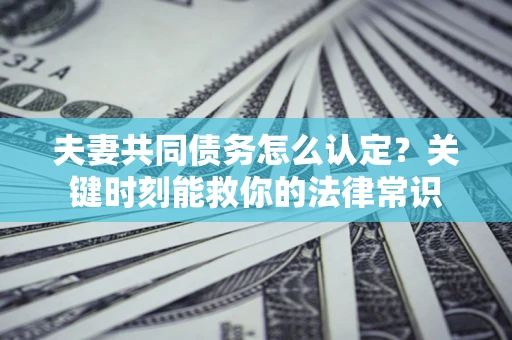 济南夫妻共同债务怎么认定？关键时刻能救你的法律常识